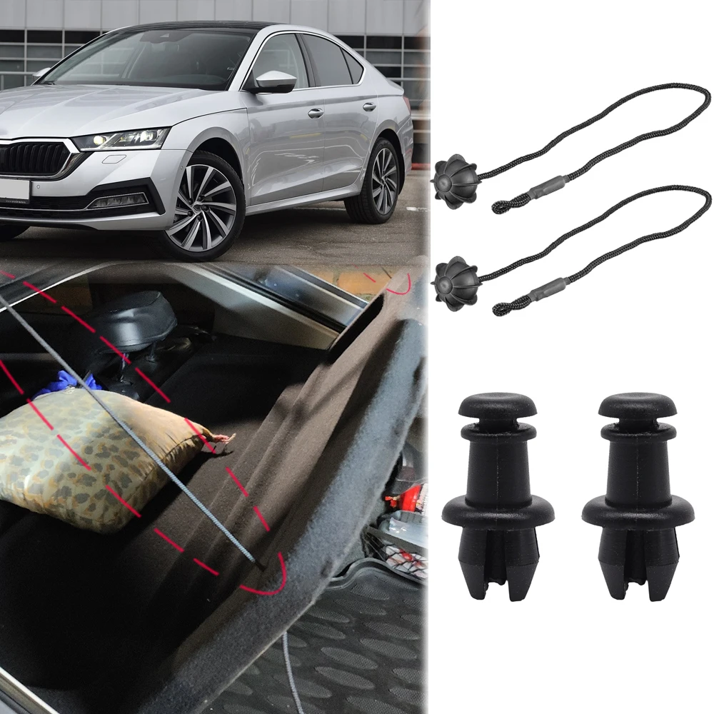 For Skoda Octavia A5 FL A7 1Z C4 2005 Superb 2015 2016 2017 2018 2019 Rapid Scala Parcel Shelf Strings Holder Pivot Hanger Clips