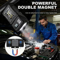 Multifunctional COB Flashlight Ajustable Angle LED Outdoor Torch Rechargeable Keychain Light Magnetic Camping Warning Lamp