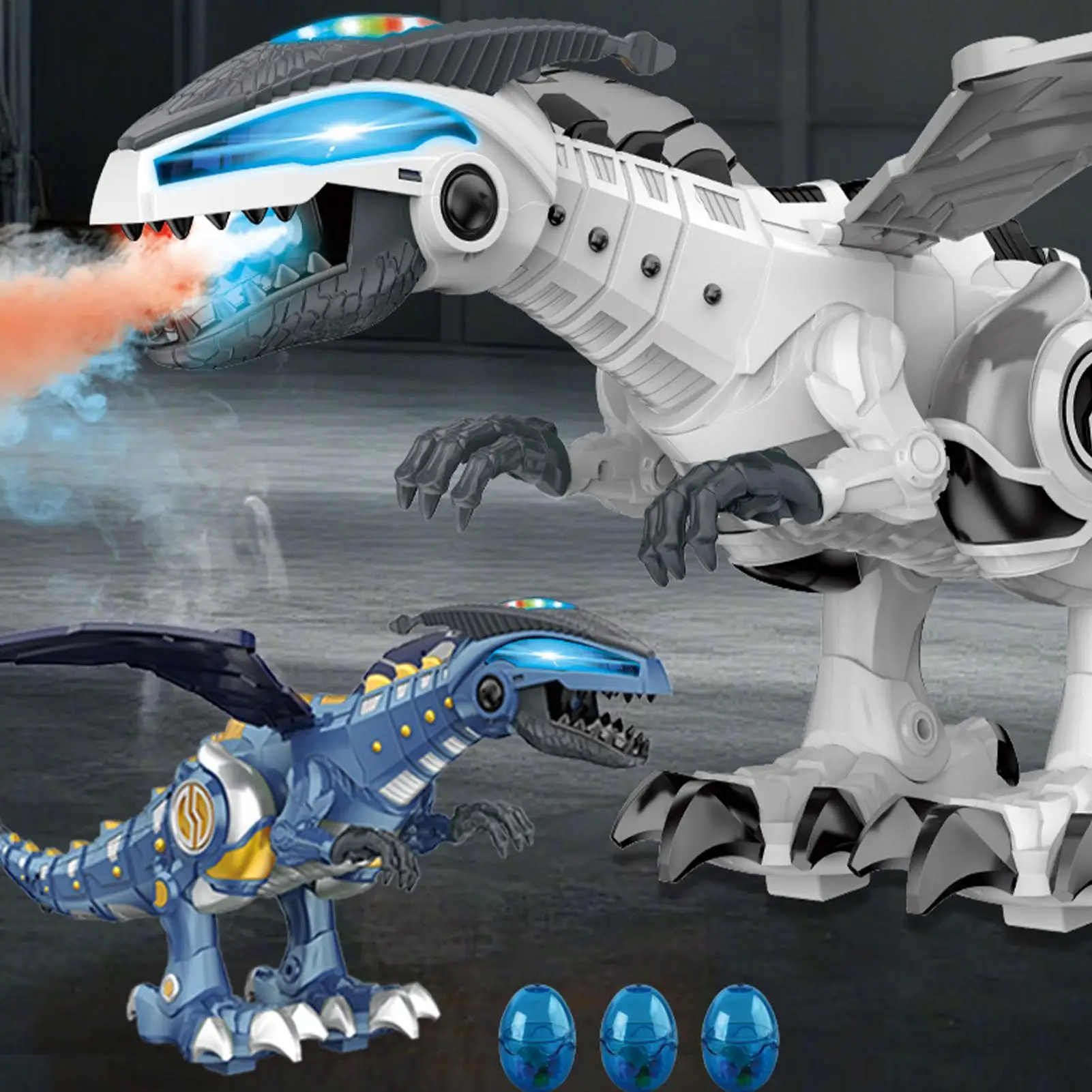 Baby Dinosaur Moving Toy Walking Kids Toddler Toys With Lighting & Music Interactive Animal Figures With Spray Egg-Laying For