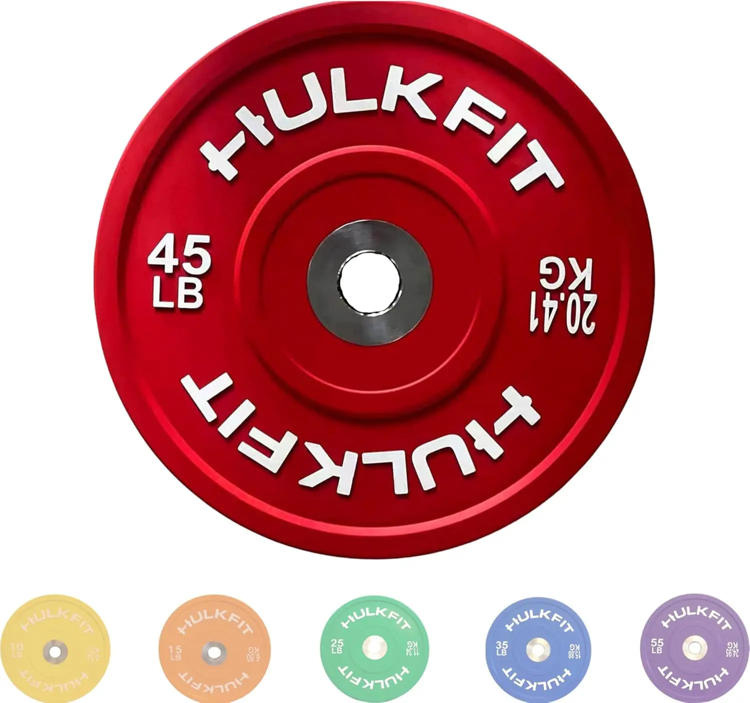 

Barbell Weightlifting Strength Training, Bumper Plates, Black & Multicolor, Shock Absorbing Low Bounce Technology