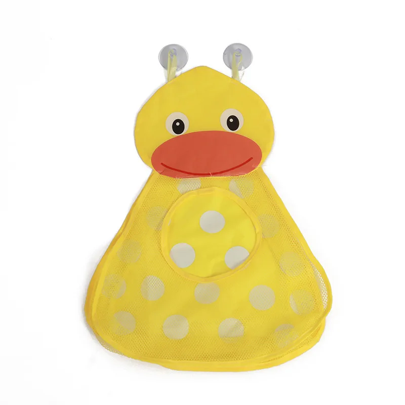 Baby Bath Toys Cute Duck Frog Mesh Net Toy Storage Bag Strong Suction Cups Bath Game Bag Bathroom Organizer Water Toys for Kids