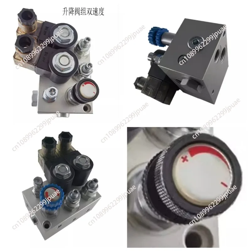 Hydraulic lifting table Hydraulic station Double speed valve set Manually adjustable Electronically controlled descending