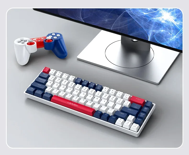 H68 Wireless Mechanical keyboard Bluetooth Hot swappable computer gaming wired notebook