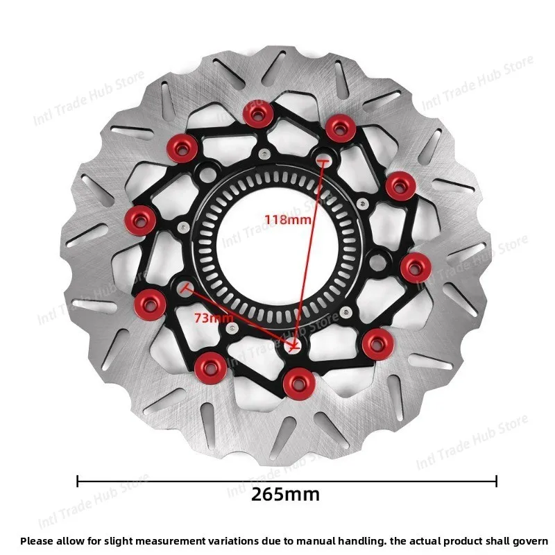 Motorcycles 267MM ABS Brake Disc for HONDA PCX160 2023-2025 Floating Disc Rotor Aluminum Alloy Brake Kit Caliper Adapter Bracket