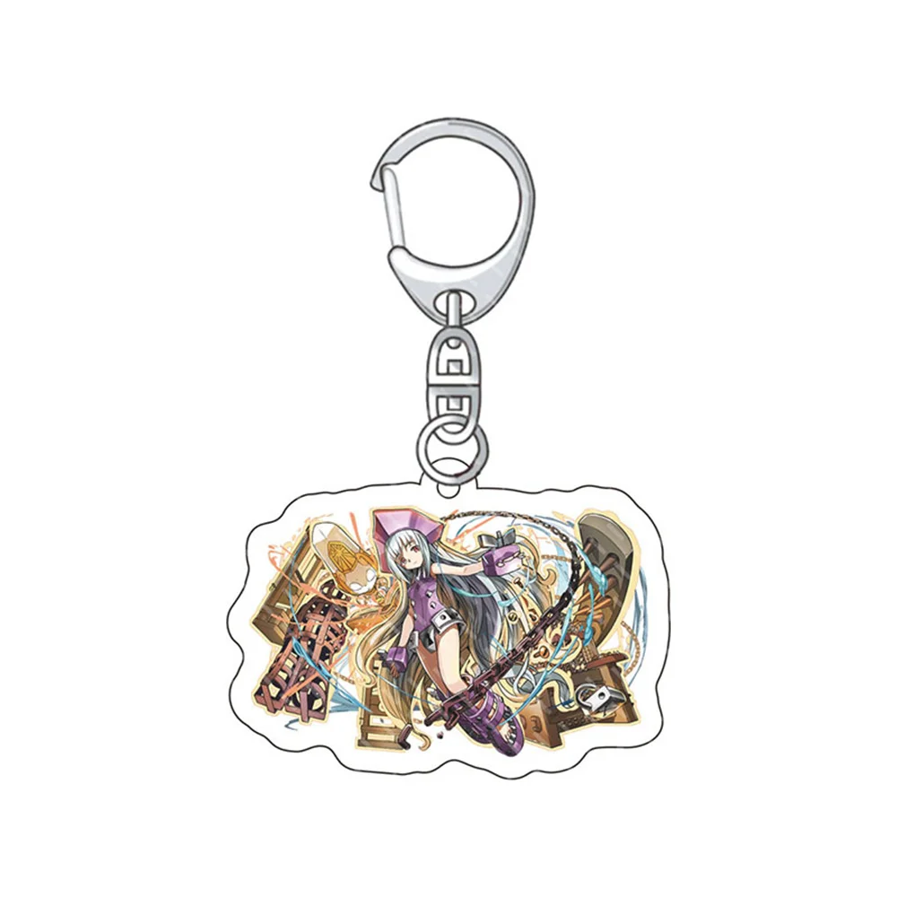 Q Version Anime Shaman King Keychain Asakura Yoh Kyoyama Anna Figures Acrylic Metal Key Chain School Bag Charm Decoration Gift