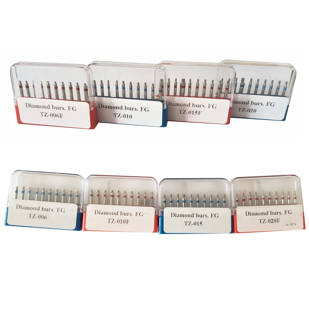 Dental Diamond Bur Veneer Depth Marker And Depth Cutter Reduce The Enamel Labial Surface of The Tooth, 10 PCS/Pack