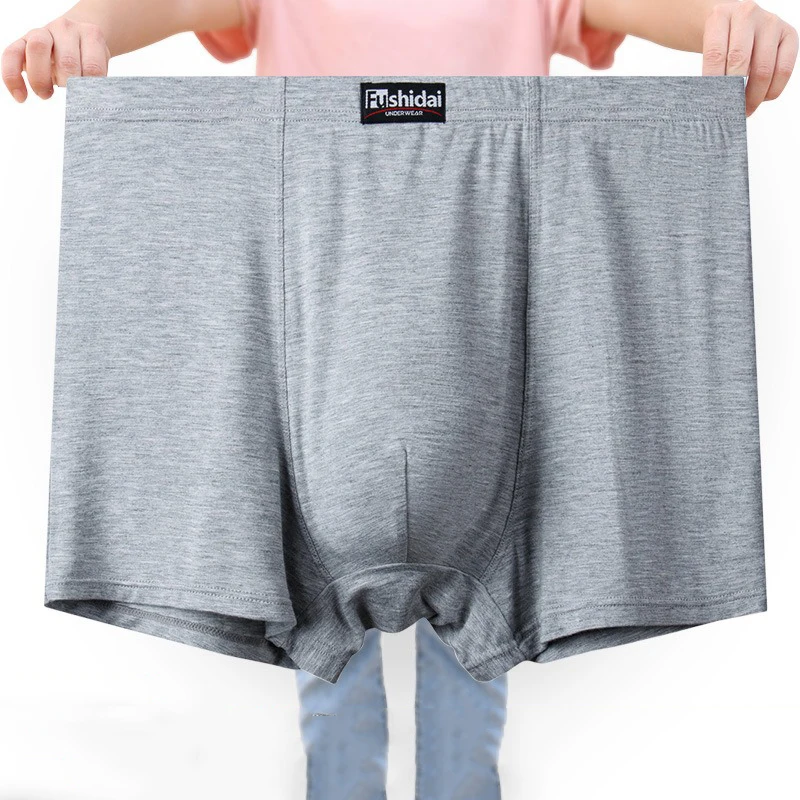 

Oversize High-waisted men's boxer briefs modal breathable large size plus fat big pants