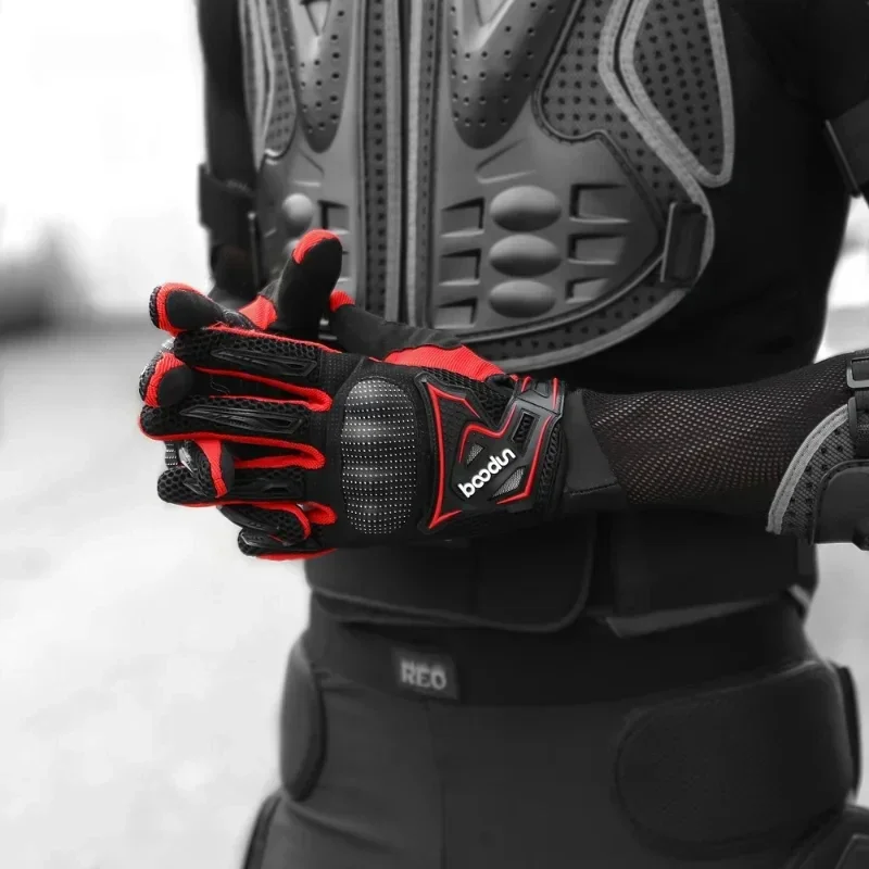 

All Season Mesh Gloves for Men Women Touchscreen Outdoor Cycling Driving Motorcycle Glove Windproof Non-Slip Motocross Gloves