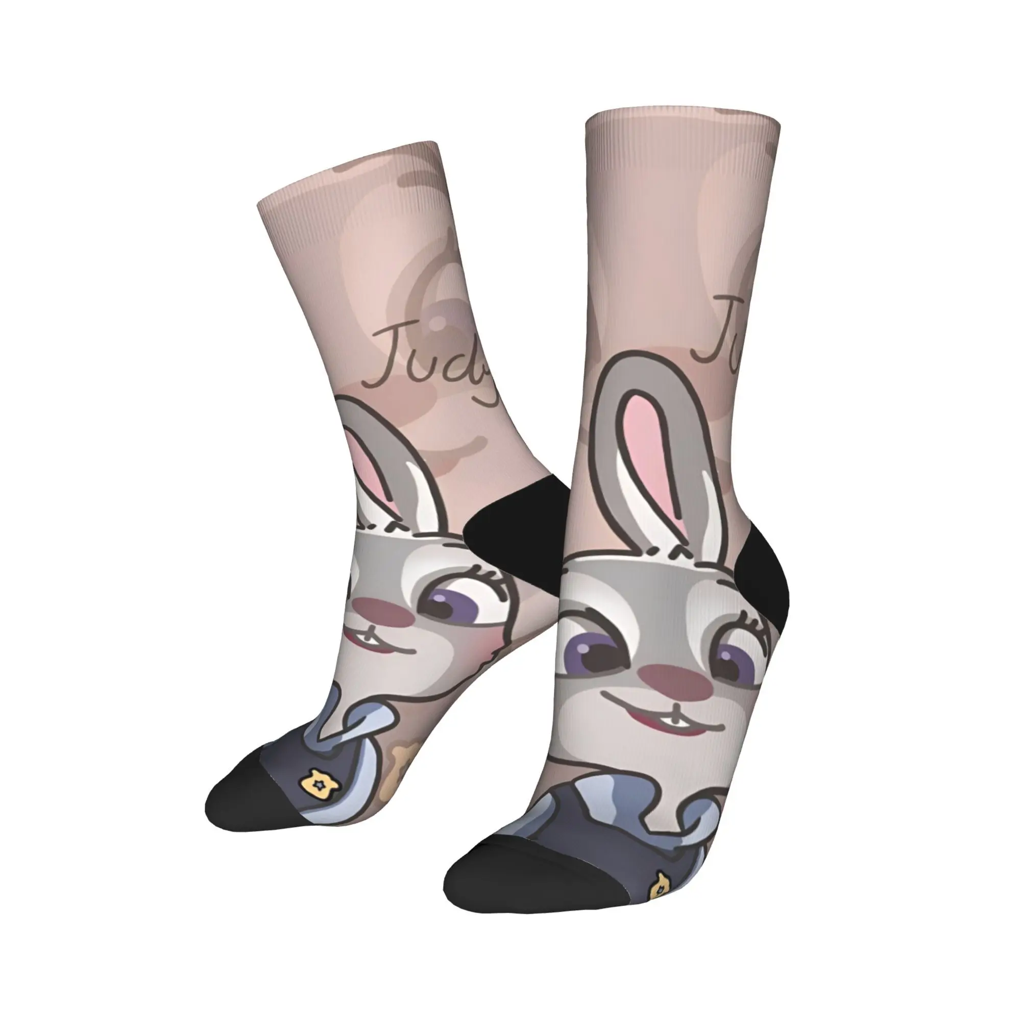 

Zootopia Judy Hopps Socks Men's Women's Polyester Funny Happy Socks Harajuku Spring Summer Autumn Winter Middle Tube Socks Gifts