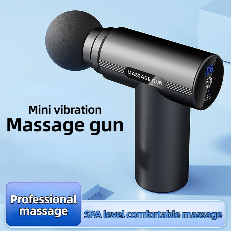 USB Mini Massage Gun Fascia Machine Muscle Relaxation Vibrating Gun Rod Massage Fitness Equipment Neck Grab Fascia Gun