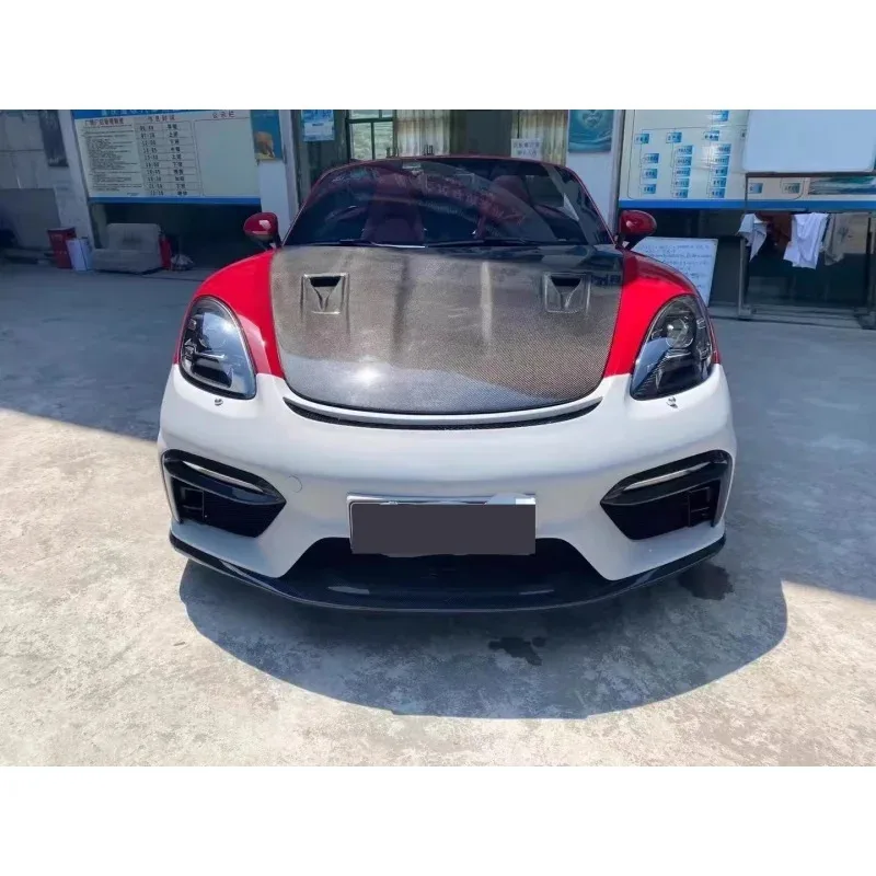 

Карбоновый капот для Porsche Cayman 718 981 GT4, модифицированный обвес, комплект обвеса кузова