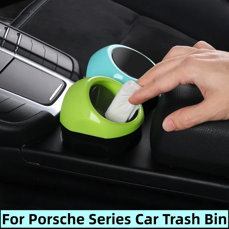 

Car Rubbish Bin For Porsche All Series Trash Can Garbage Dust Case Holder Smoking Ashtray Plug-in Creative Trash Bin Storage Box