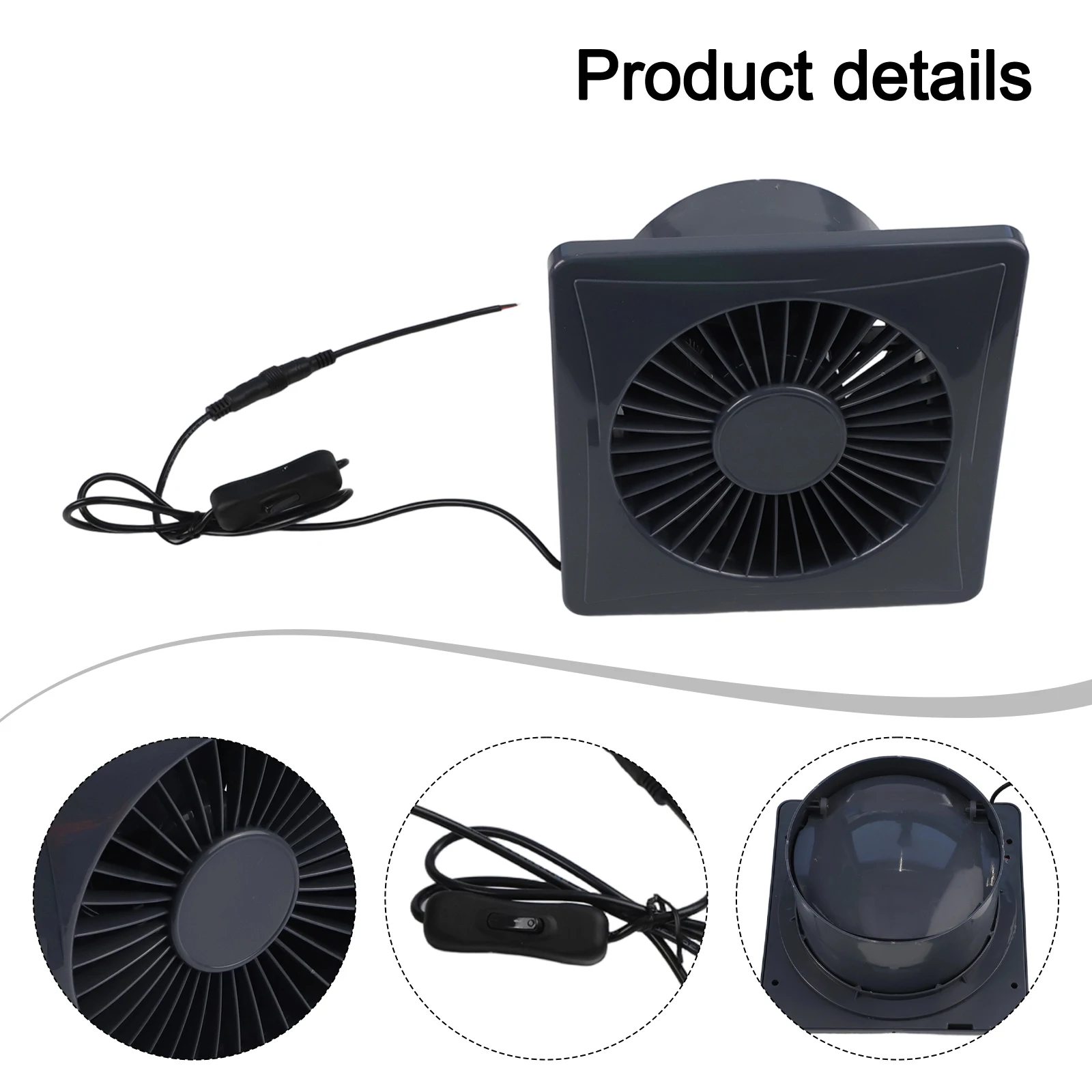 1Pc 12V DC Solar Fan 4/6/8 Inch Silent Ventilation Blower For Industrial Pet Breeding House Air Cooling System
