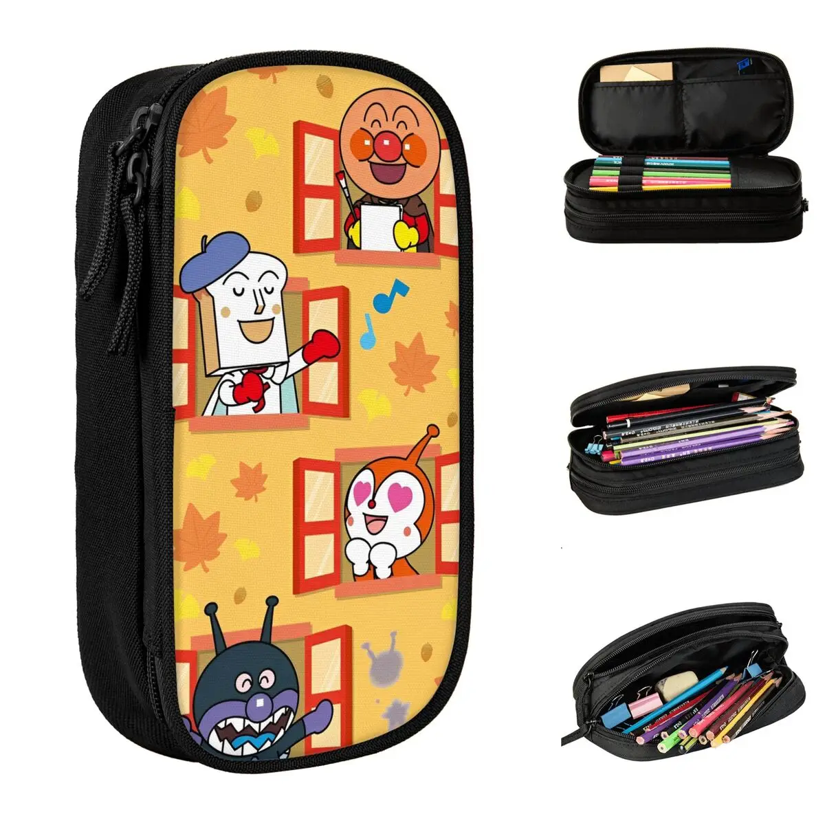 

Anpanman Pencil Case Double Layer Large-capacity Kids Pencil Box Gift
