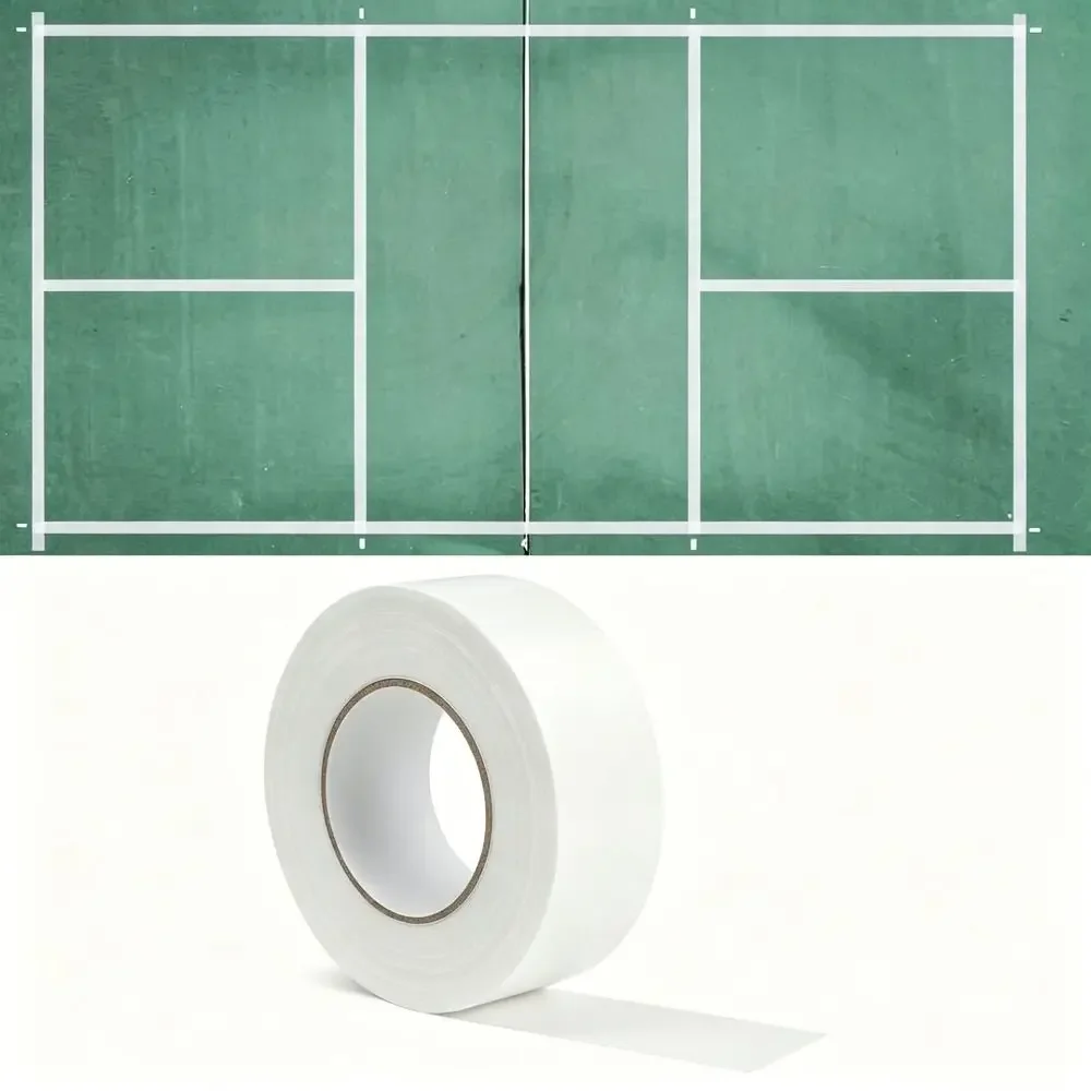 20M Pickleball Court Marking Tape Multifunctional Self-Adhesive Tennis Court Tape Weather Resistant Strong Stickiness
