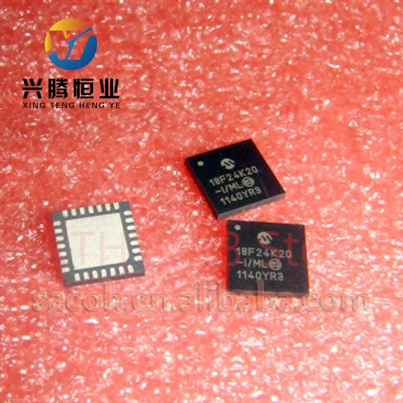 5PCS/lot New OriginaI PIC18F24K20-I/ML 18F24K20-I/ML or PIC18F24K20-E/ML PIC18F24K20 QFN-28 28-Pin Flash Microcontrollers