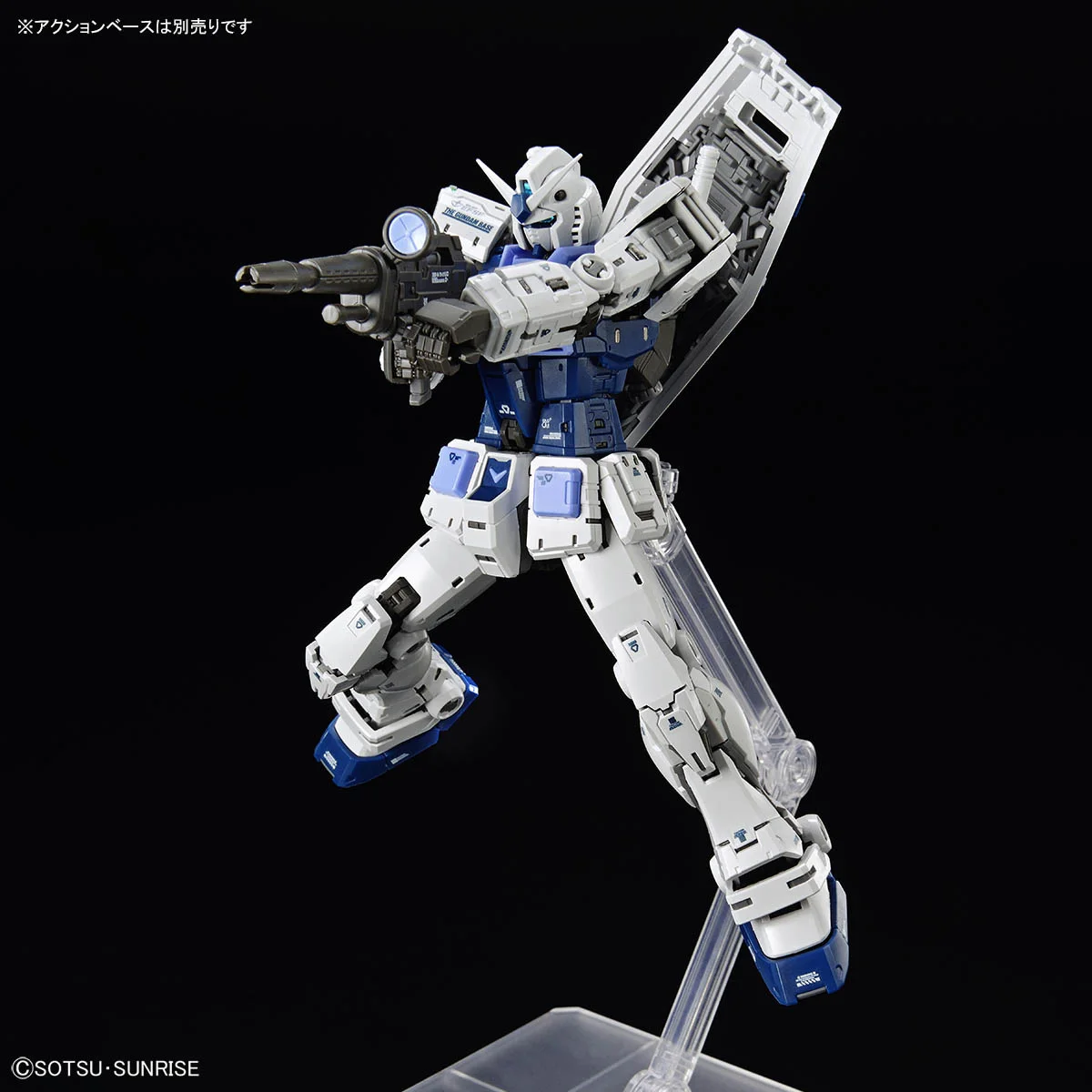 متوفر في المخزون الأصلي نموذج حقيقي بانداي RG 1/144 RX-78-2 Gundam Ver.2.0 قاعدة اللون الجمعية لعبة شخصيات الحركة #3