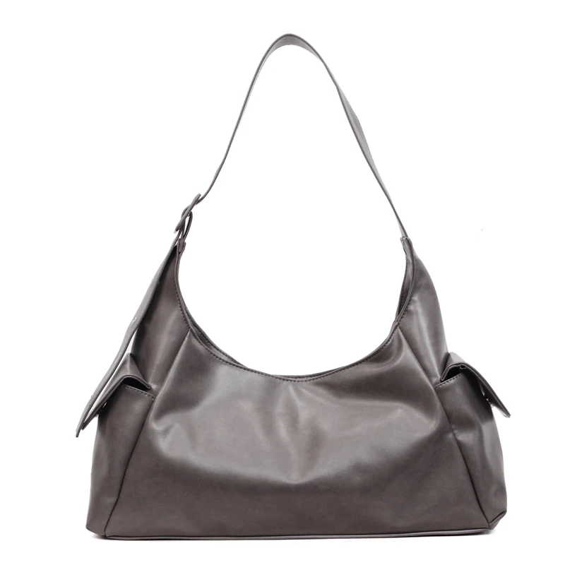 

Motorcycle Style Soft Pu Leather Single-shoulder Bag for Women 2025 New Large-capacity Commuter Tote Bag Fashion Shopper Totes