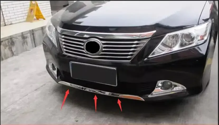 Chrome Front Bumper Trim Cover Molding 2012 2013 2014  for Toyota Camry  Car Accessories Styling