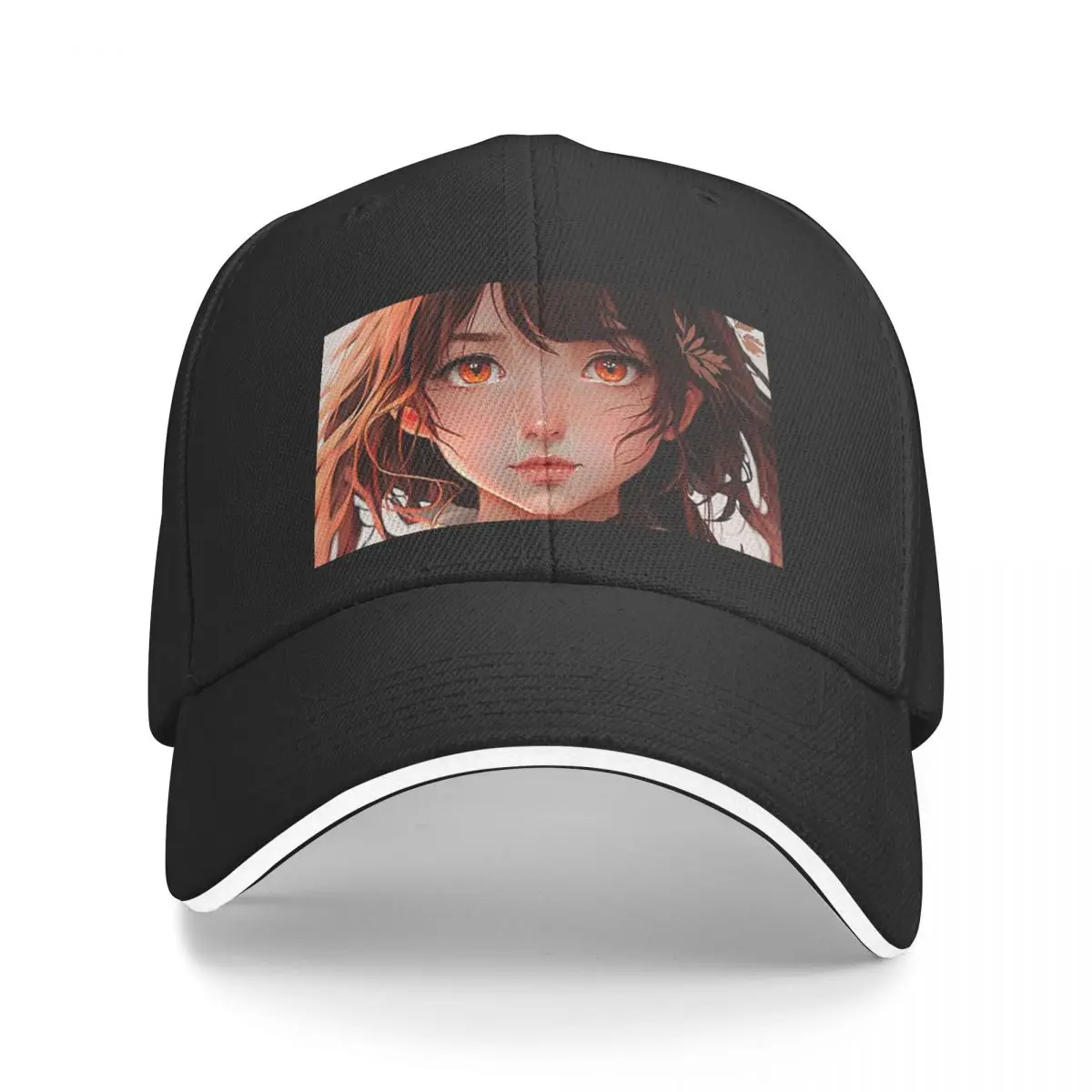 

Anime Girl With Vibrant Eyes A Baseball Caps Hat