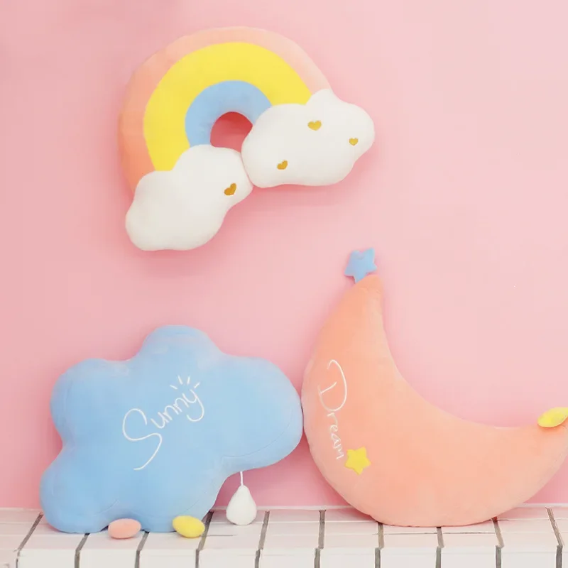 Divertente stella a cinque punte arcobaleno morbido peluche farcito bambola giocattoli delicati cuscini Kawaii decorazione della casa regali di compleanno per i bambini