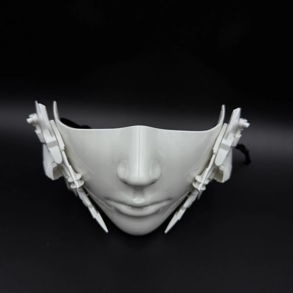 3D Printed Mecha Half Face Mask Robot Cyborg Cosplay Costume Prop for Music Festival EDM Rave Concert Party