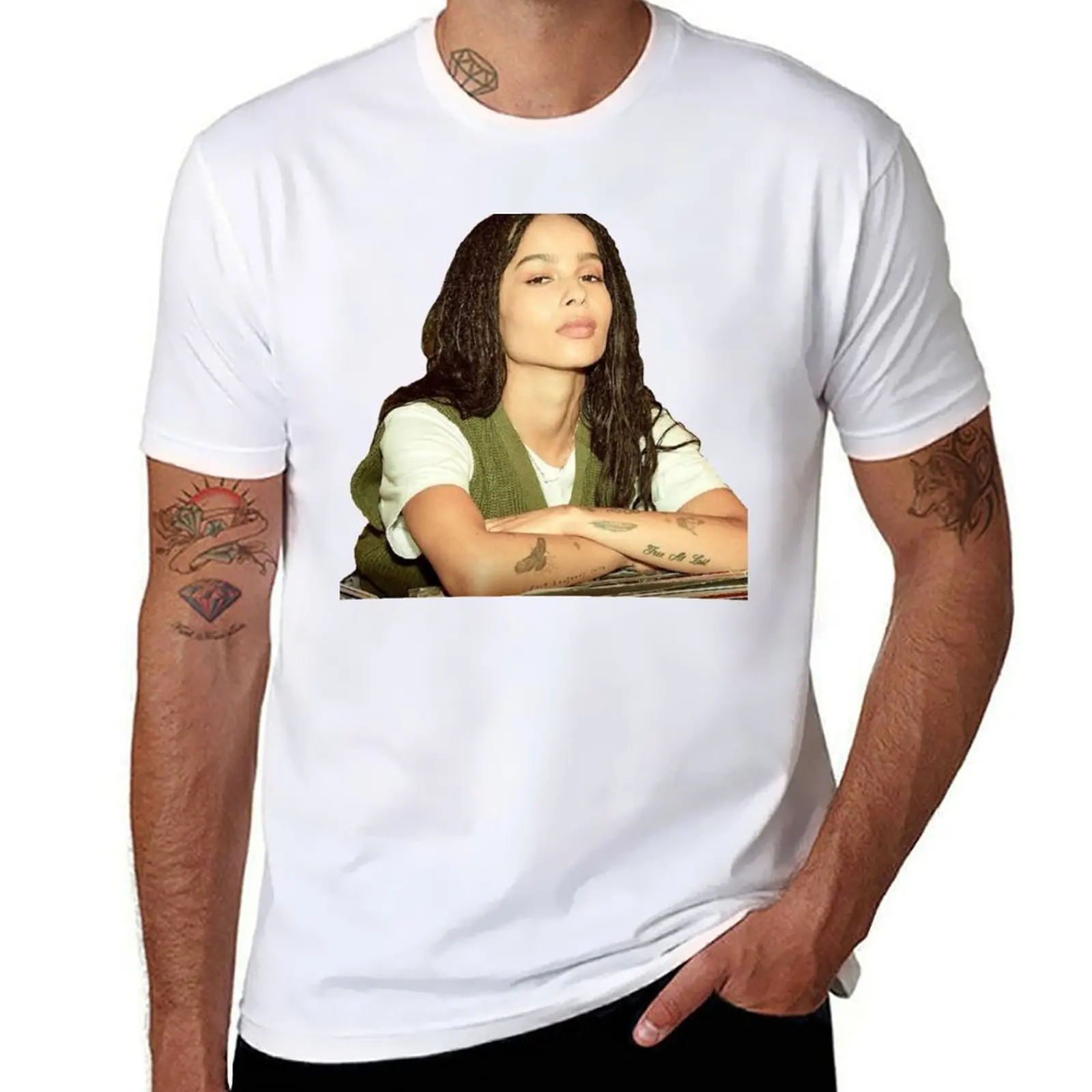 

zoe kravitz high fidelity T-Shirt men t shirt cotton 100% t shirts for man pack cotton T-Shirt