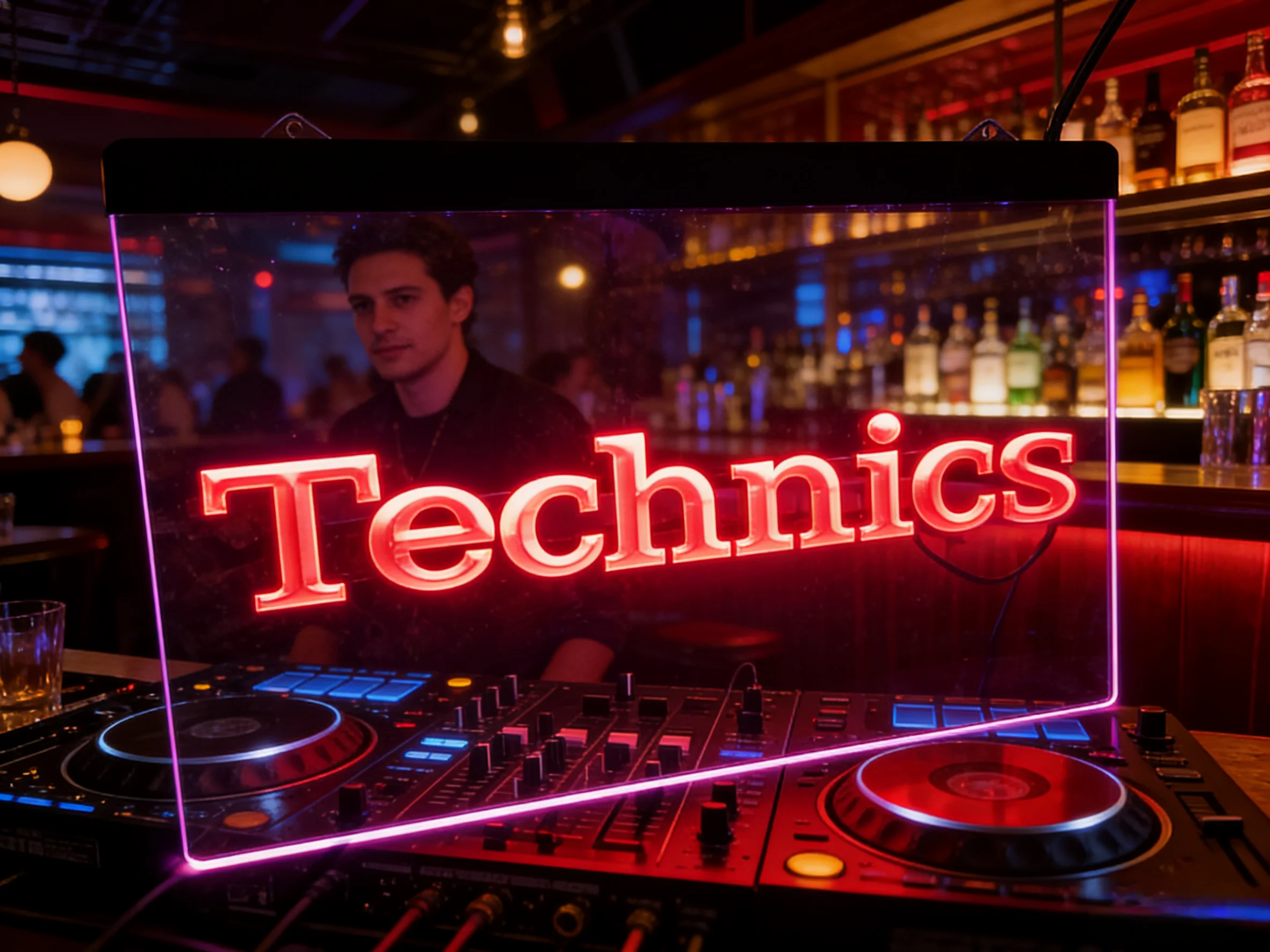 Technics LED Neon Sign 3D Carving Wall Art for Home,Room,Bedroom
