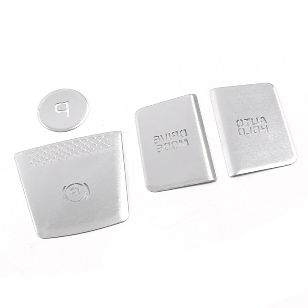 غطاء دفع لمحرك السيارة والتوقف من سبائك الألومنيوم ، غطاء زر فرامل اليد ، تشذيب فضي ، كيا كرنفال KA4 Start من ، من سبائك الألومنيوم