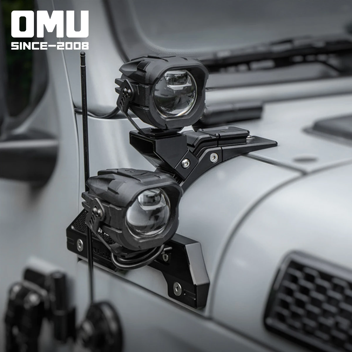 OMU A-Pillar Light Bar Bracket,Dual-Layer Adjustable Mount,No Drilling–for Jeep Wrangler JK/JL/JT/Rubicon 392/Sand Runner/Mojave