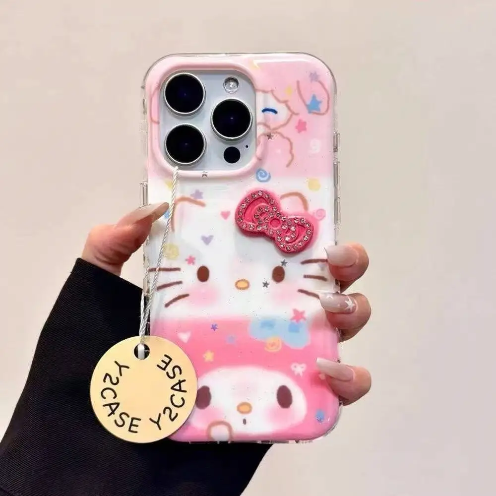 Creative Creative anime peripheral cat and rabbit soft phone case for iPhone 13 15 14 17 16 Pro Max Plus anti-fall protective case girls - Aliexpress Deal