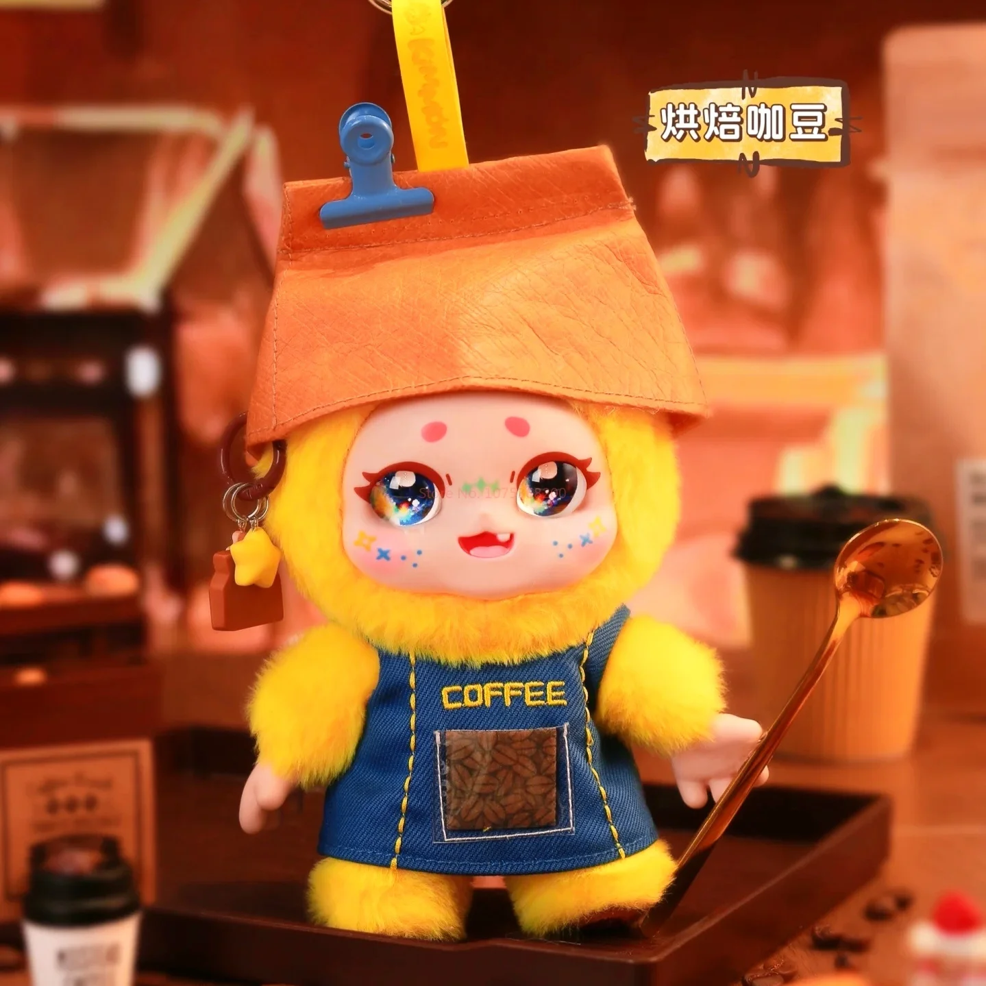 Em estoque quente genuíno kimmon-Les'Cafe-Series caixa cega brinquedos na moda bonito saco de pelúcia de vinil pingente boneca coleção brinquedos presentes