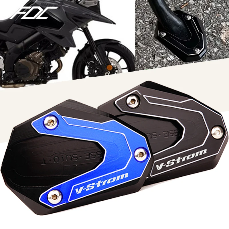 For Suzuki V-Strom 1000 1050 VSTROM 1050XT V-STROM 650/XT DL650 Motorcycle Foot Side Kickstand Pad Stand Extension Enlarge Plate