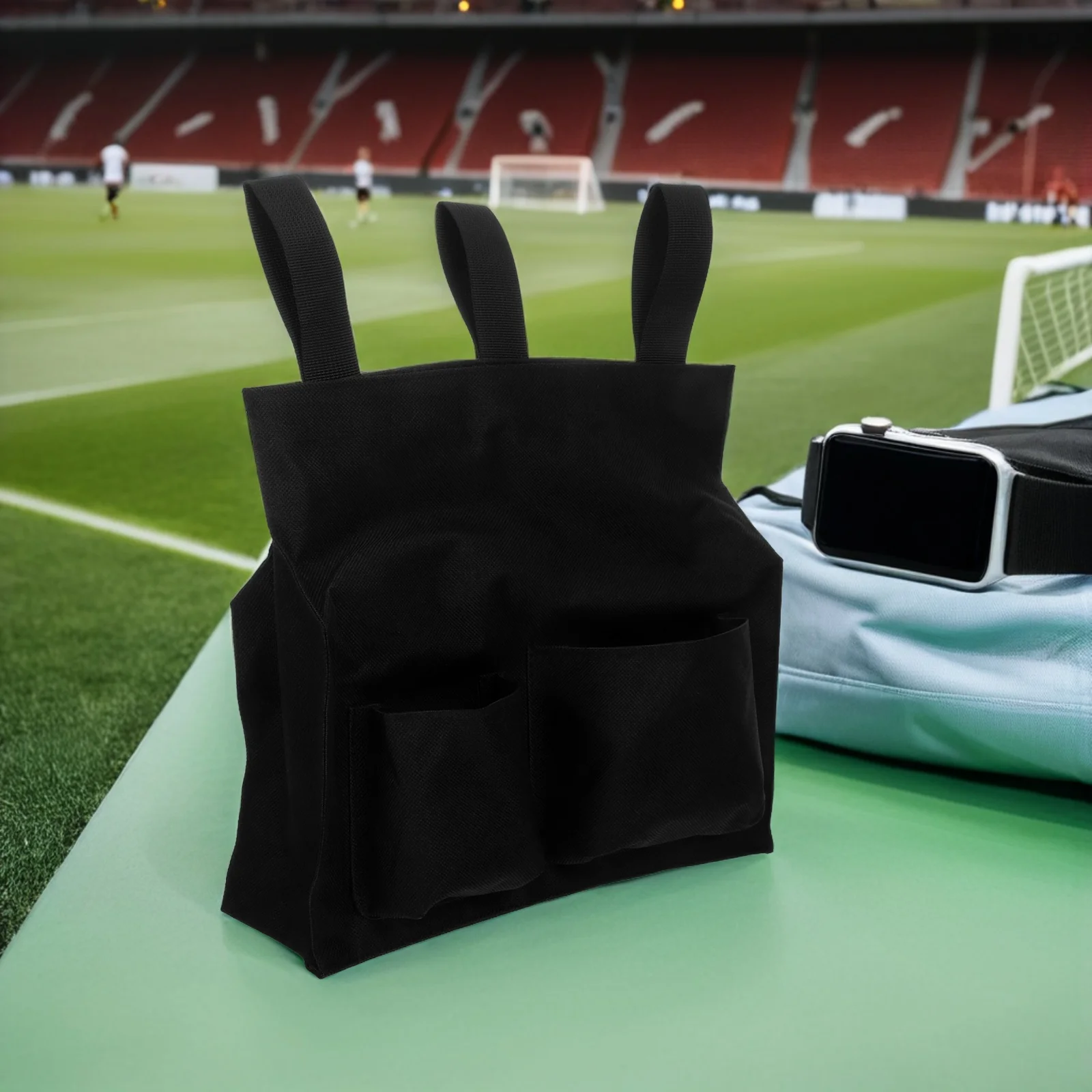 2 قطعة حقيبة كرة رياضية متعددة الوظائف سعة كبيرة أكسفورد القماش البيسبول الحكم حقيبة الخصر حزام جيوب جانبية البيسبول #4