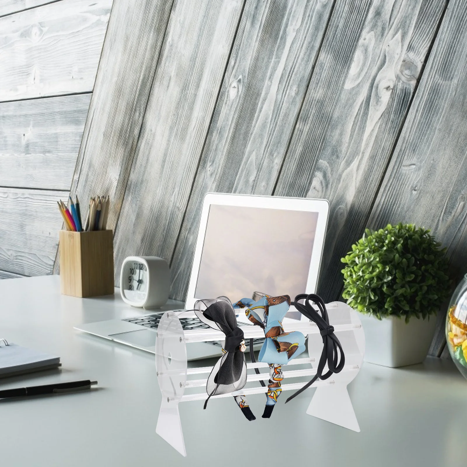 Acrylic Headband Organizer Storage Display Rack For Jewelry Holder Stand Smooth Surface Home Shop Dressing Table Use