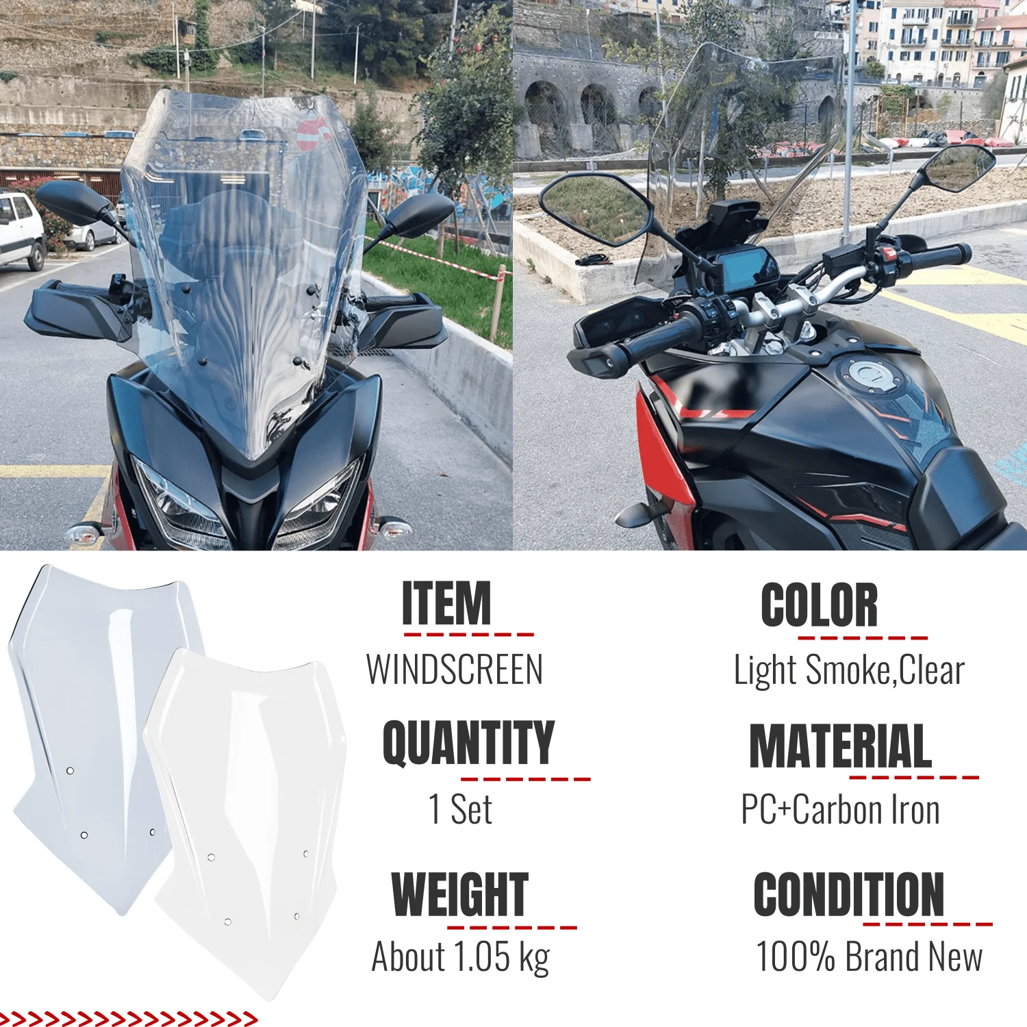 Motorcycle Windshield Windscreen Wind Shield Screen Deflector For Yamaha Tracer 900 GT 900GT 2018-2020 Tracer 9 GT 9GT 2021-2023