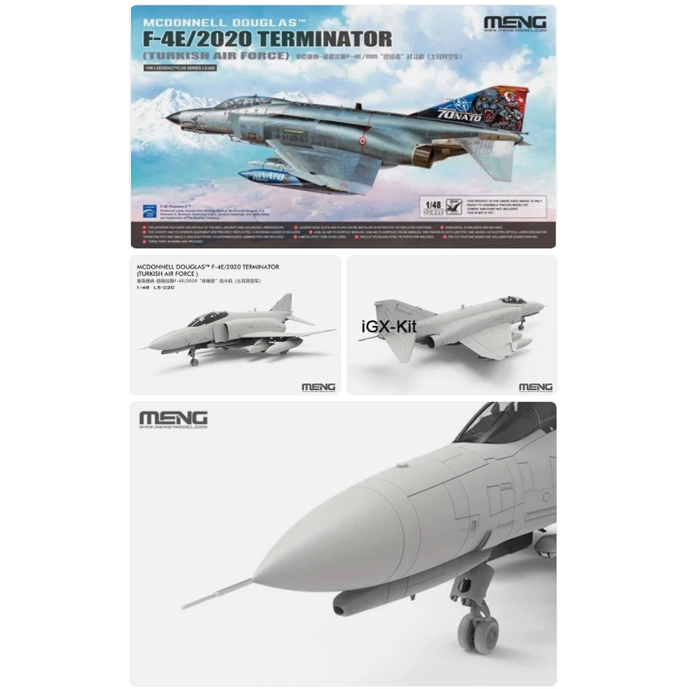 Meng LS-020, масштаб 1/48, истребитель F4E F-4E F-4E/2020 Terminator, пластиковый сборный модельный набор.