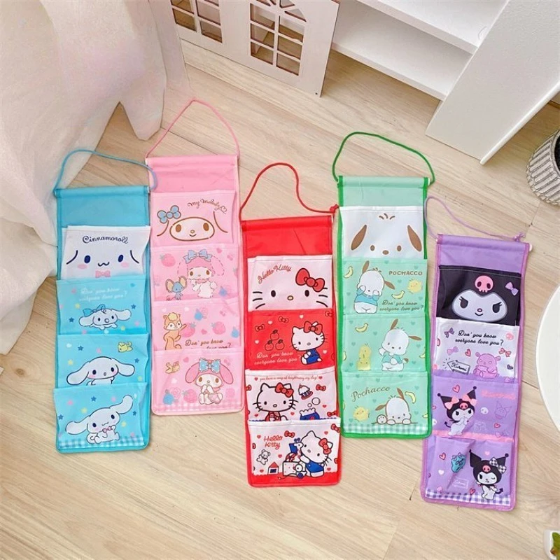 

Sanrio Cutesy Kitty Family Storage Hanging Bag Wall Bag Bedroom Organizer Bag Clutter Storage Bag