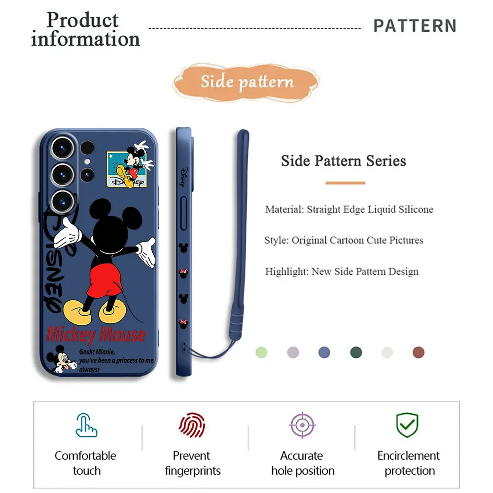 Custodia in Silicone Luxury Disney Mickey Minnie Art Fashion Case per Samsung Galaxy S10 S9 Note 10 Plus 9 Note 20 Ultra S8 S8 Plus