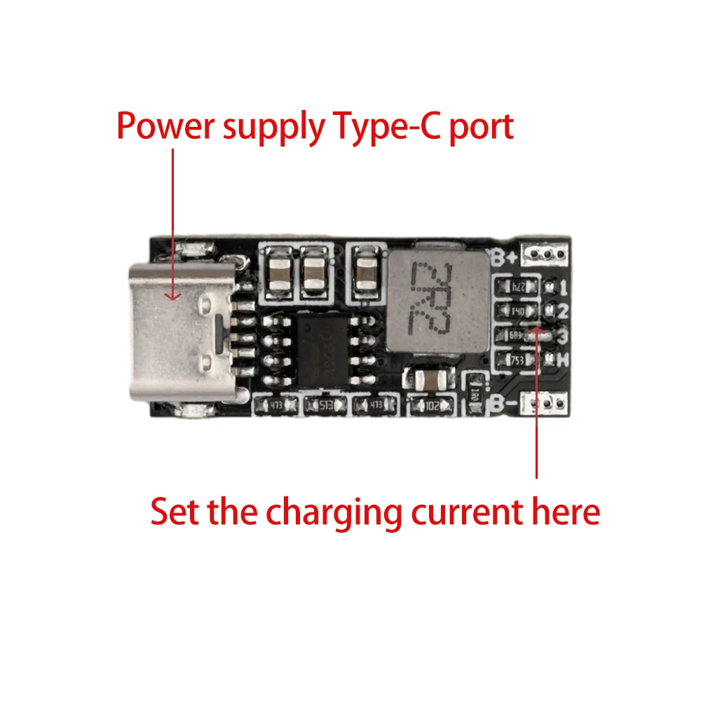 Typ-C USB 18650 Lithium Battery Charge Module With Shell High Current 21700 Polymer Ternary 5V to 4.2V/4.35V