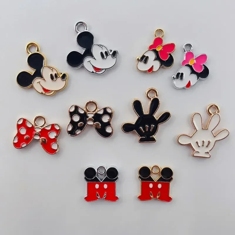 10pcs Enamel Mouse Charm Pendants For Jewelry Making Women Kids DIY Necklace Handmade Findings Crafts Accessories