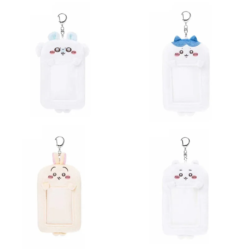 

Japanese New Cute Chiikawa Cartoon Plush Card Holder Hachiware Usagi Plush Card Holder ID Holder Keychain Gift