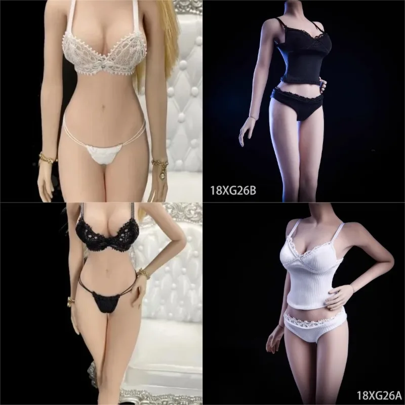 

1/6 Scale Female Soldier Lace Underwear Briefs Set Two Colors Clothes Outfit Model for 12'' PH TBL Action Figures Doll Toys