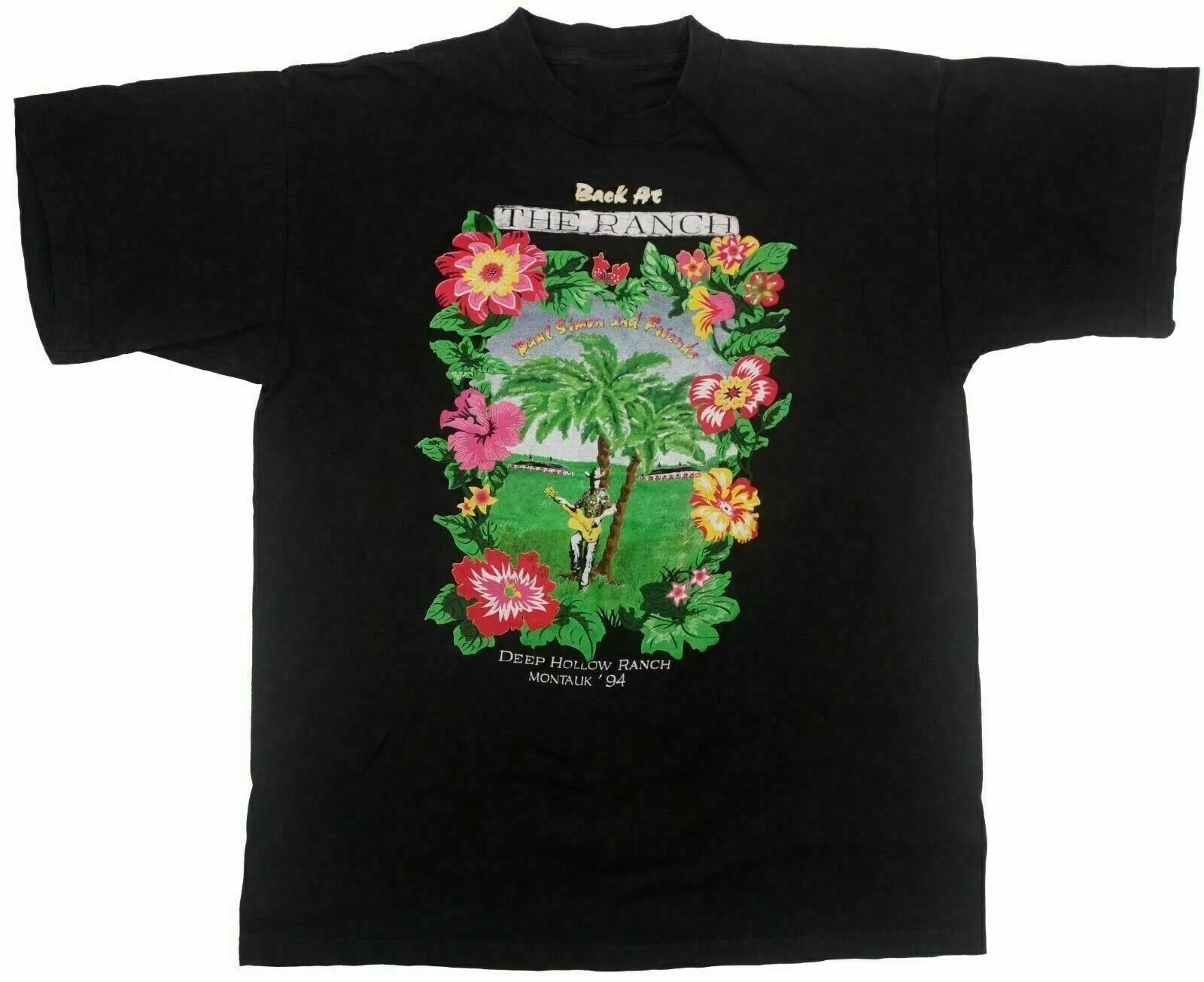 PAUL SIMON JIMMY BUFFETT Back At The Ranch Shirt Black Men S-4XL