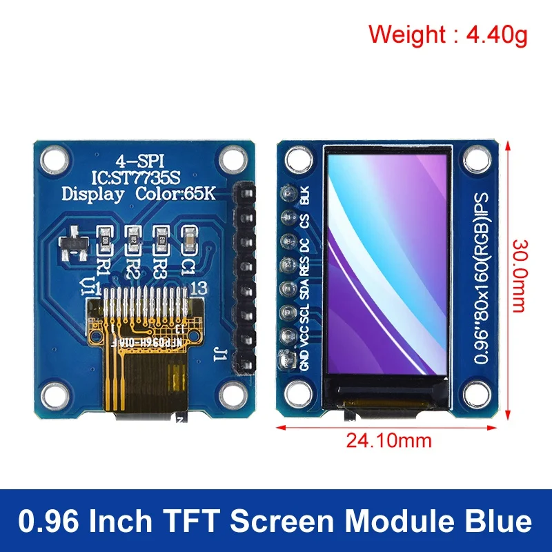 TECNOIOT 2 Stück 0,96 Zoll IPS TFT Display – 7P SPI, ST7735, 80x160 Pixel, 65K Farben, Voller Blickwinkel, Betriebstemperatur -20 Bis 70 °C – Für Embedded-Projekte Und DIY