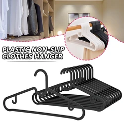 10 Pcs Plastic Hangers,Clothes Drying Hanger With Hooks,Space Saving Anti-Slip Laundry Racks,For Household Wardrobe Organizer