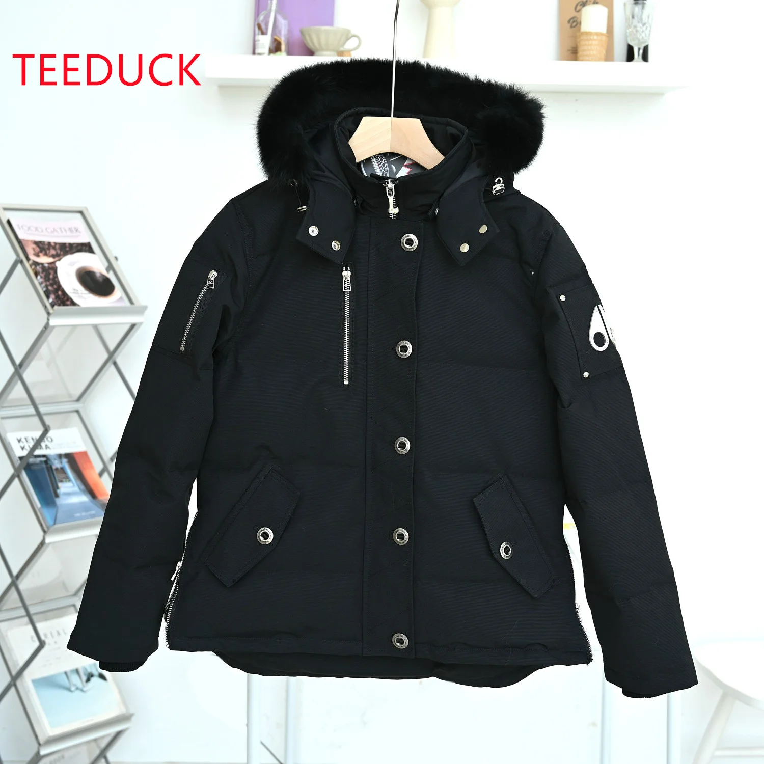 سيدة العلامة التجارية الكندية أسفل سترة المرأة معطف طويل مقاوم للماء أوزة أسفل معطف إكسبيديشن أصيلة الفراء طوق مناسبة ل-30 °   ج