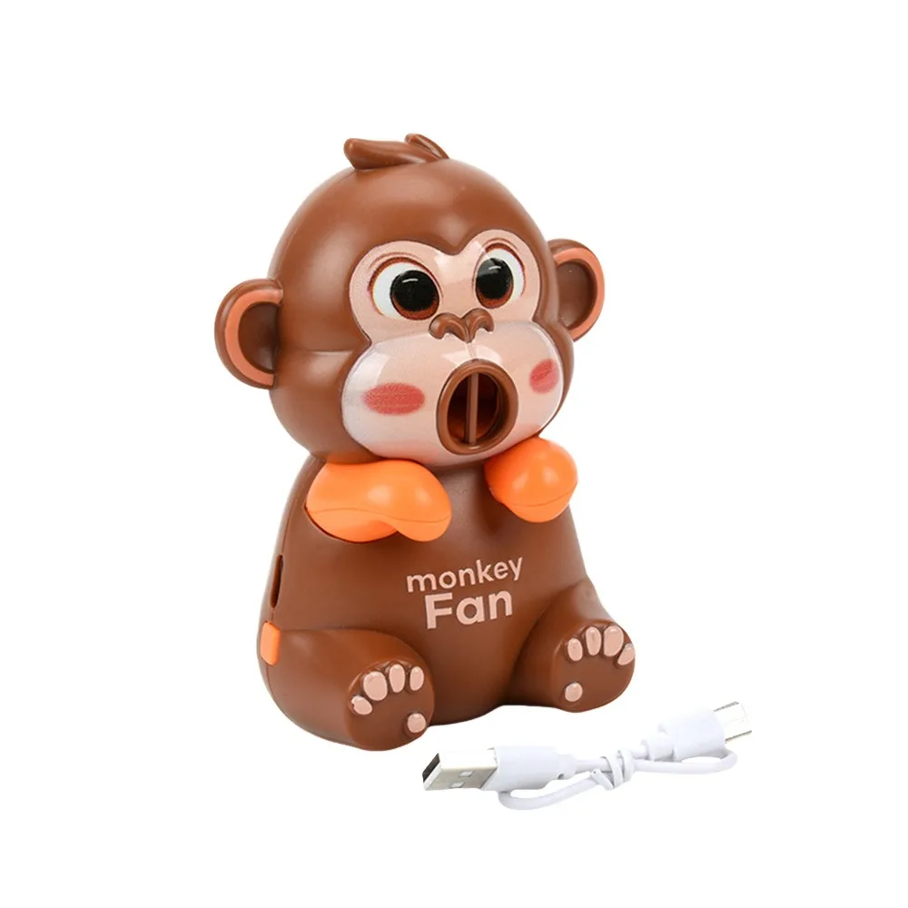 Animal Shaped Summer Hanging Cup Hair Dryer Three Wind Speeds Rechargeable Cartoon Cat Fan Adjustable Automatic Water Blower