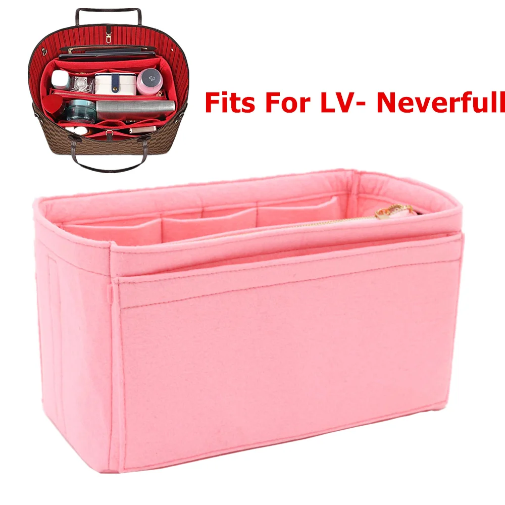 

Fits For Never Full MM GM felt cloth light insert bag organizer make up handbag travel inner purse portable mommy cosmetic bag