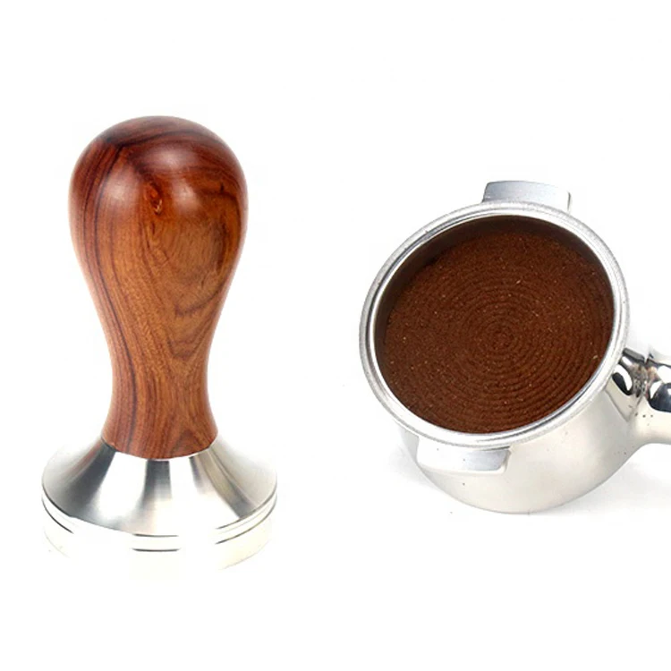 Promotional Wholesale Solid Wooden 49.5 Mm Coffee Tamper